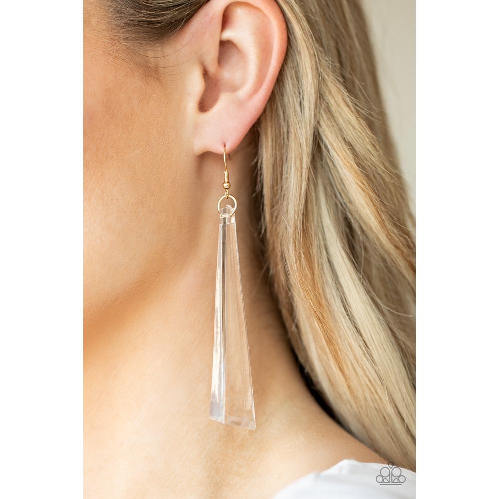 Break The Ice - Gold Earrings - Paparazzi - Dare2bdazzlin N Jewelry