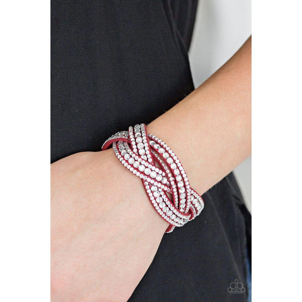Bring on The Bling Red Bracelet - Paparazzi - Dare2bdazzlin N Jewelry