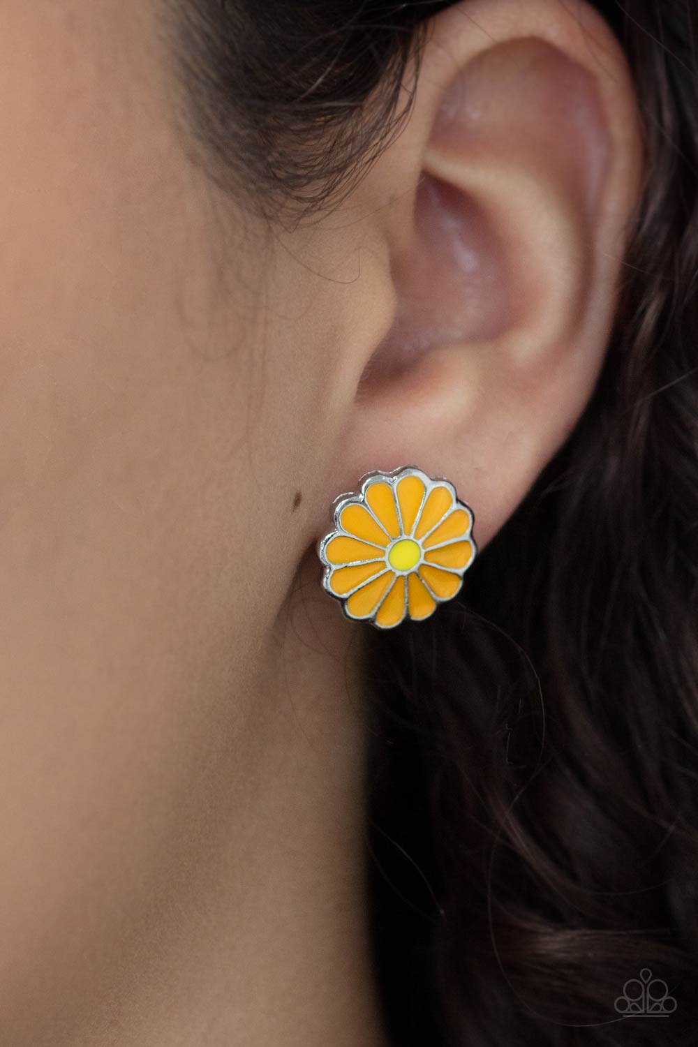 Budding Out - Orange Earring - Paparazzi - Dare2bdazzlin N Jewelry