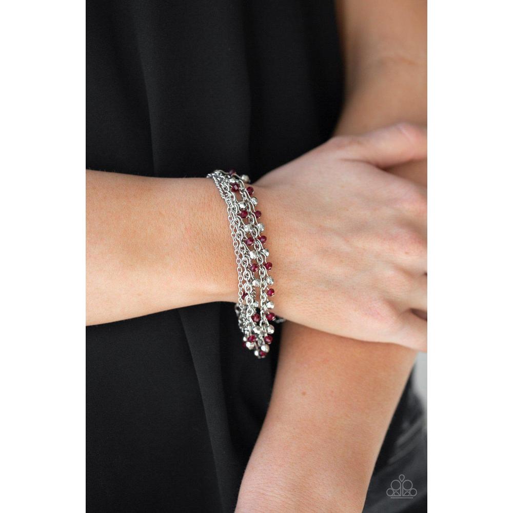Cash Confidence Red Bracelet - Paparazzi - Dare2bdazzlin N Jewelry