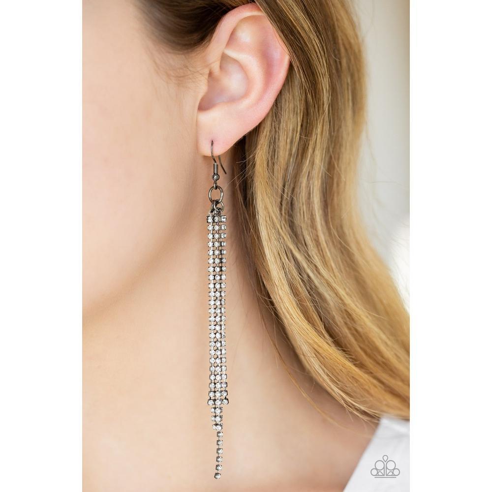 Center Stage Status Black Earrings - Paparazzi - Dare2bdazzlin N Jewelry