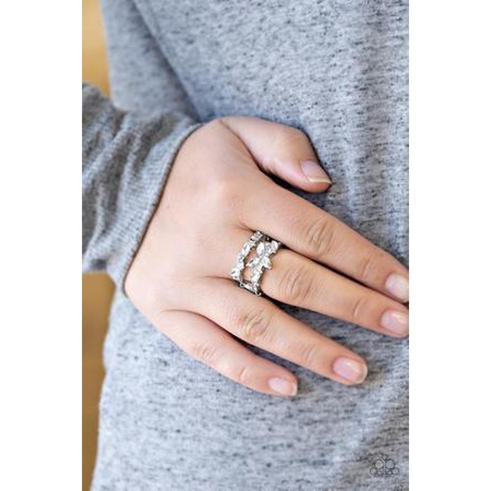 Cosmo Collection White Ring - Paparazzi - Dare2bdazzlin N Jewelry