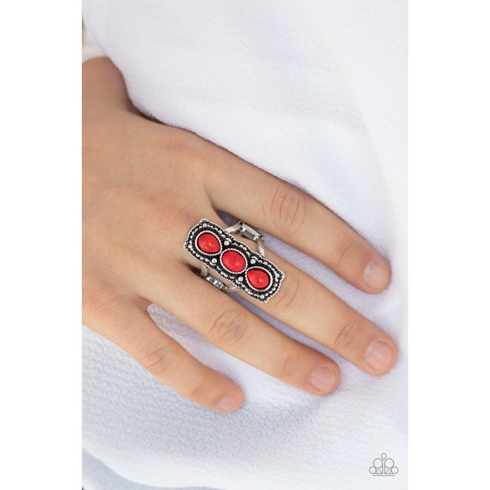 Desert Destiny - Red Ring - Paparazzi - Dare2bdazzlin N Jewelry