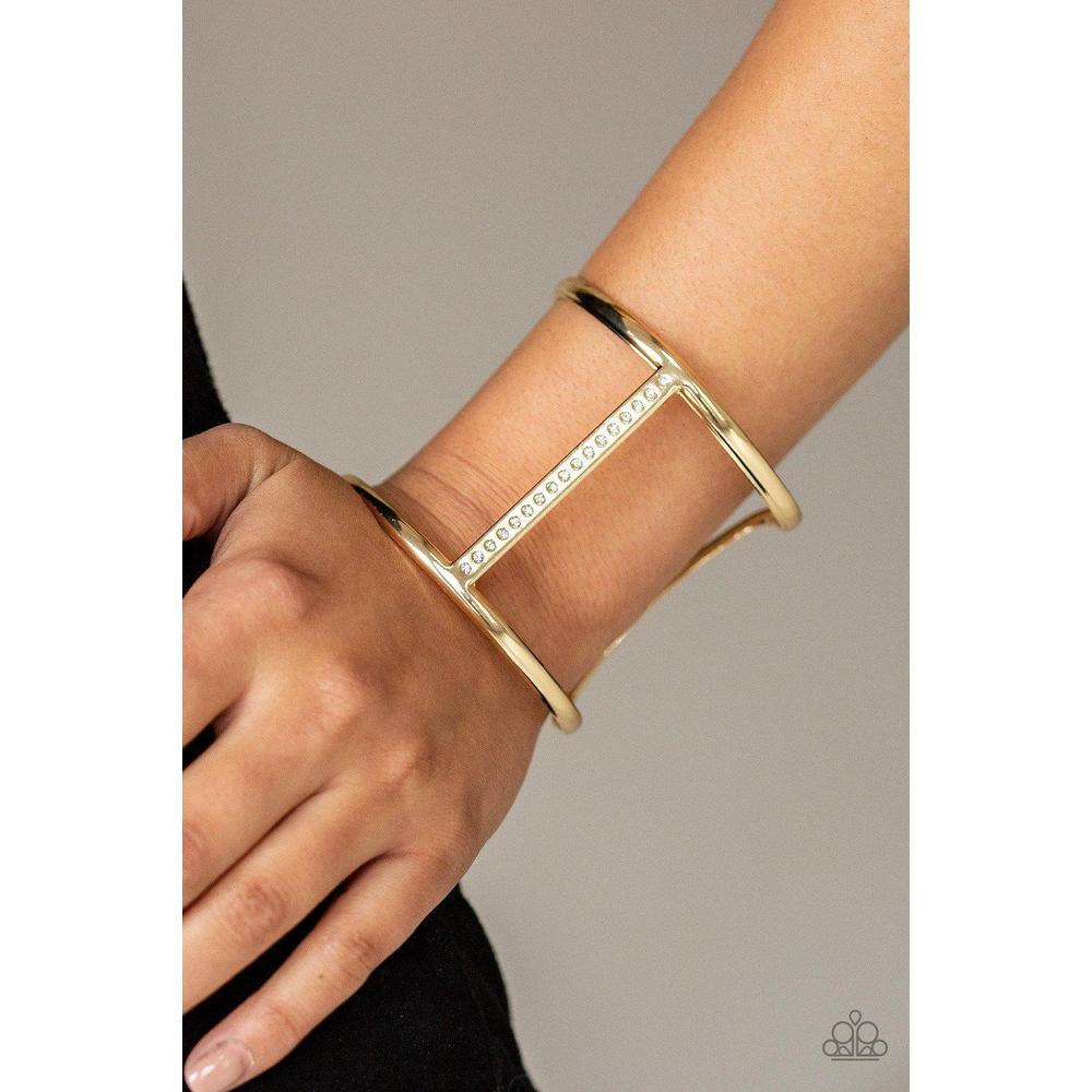 Diamond Deity Gold Bracelet - Paparazzi - Dare2bdazzlin N Jewelry