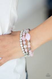 Ethereal Etiquette Pink Bracelet - Paparazzi - Dare2bdazzlin N Jewelry