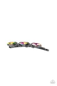 Stellar Socialite Multi Hair Clip - Paparazzi - Dare2bdazzlin N Jewelry