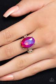 Updated Dazzle Pink Ring - Paparazzi - Dare2bdazzlin N Jewelry