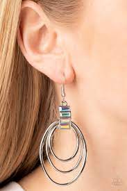 Intergalactic Glamour Multi Earring - Paparazzi - Dare2bdazzlin N Jewelry