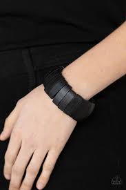 Raise The BARBADOS Black Bracelet - Paparazzi - Dare2bdazzlin N Jewelry