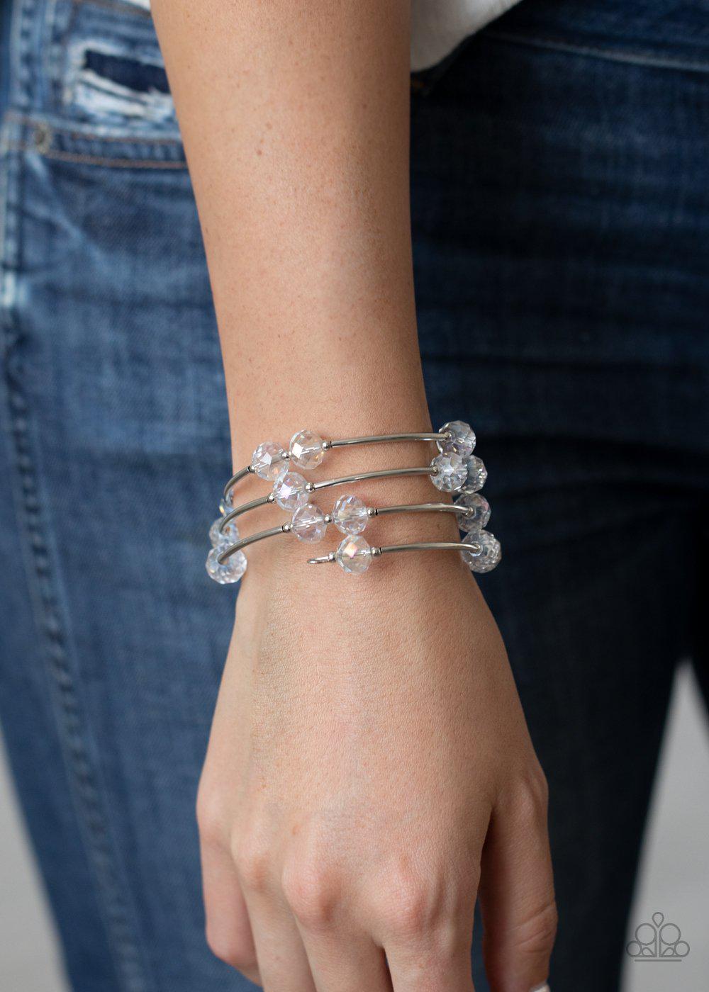 Dreamy Demure - White Bracelet - Paparazzi - Dare2bdazzlin N Jewelry