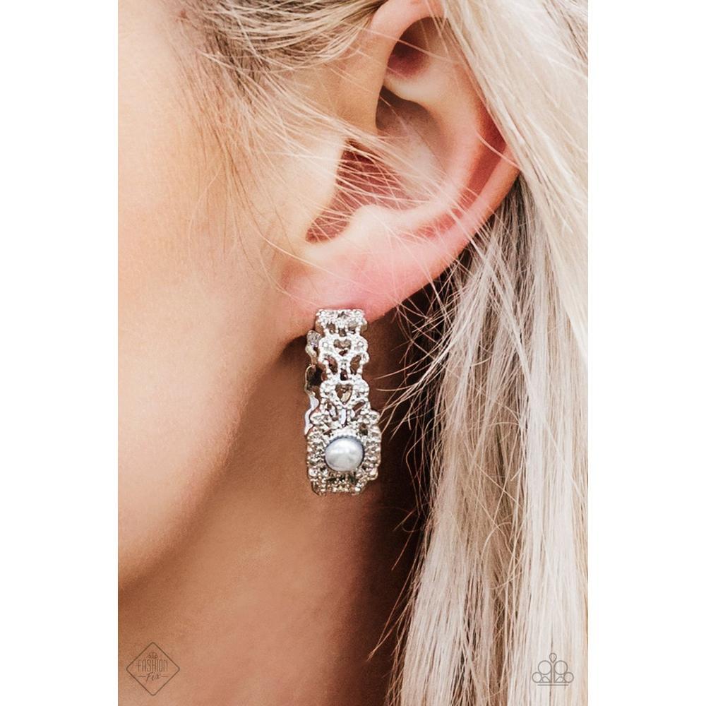 Exquisite Expense Silver Earrings - Paparazzi - Dare2bdazzlin N Jewelry
