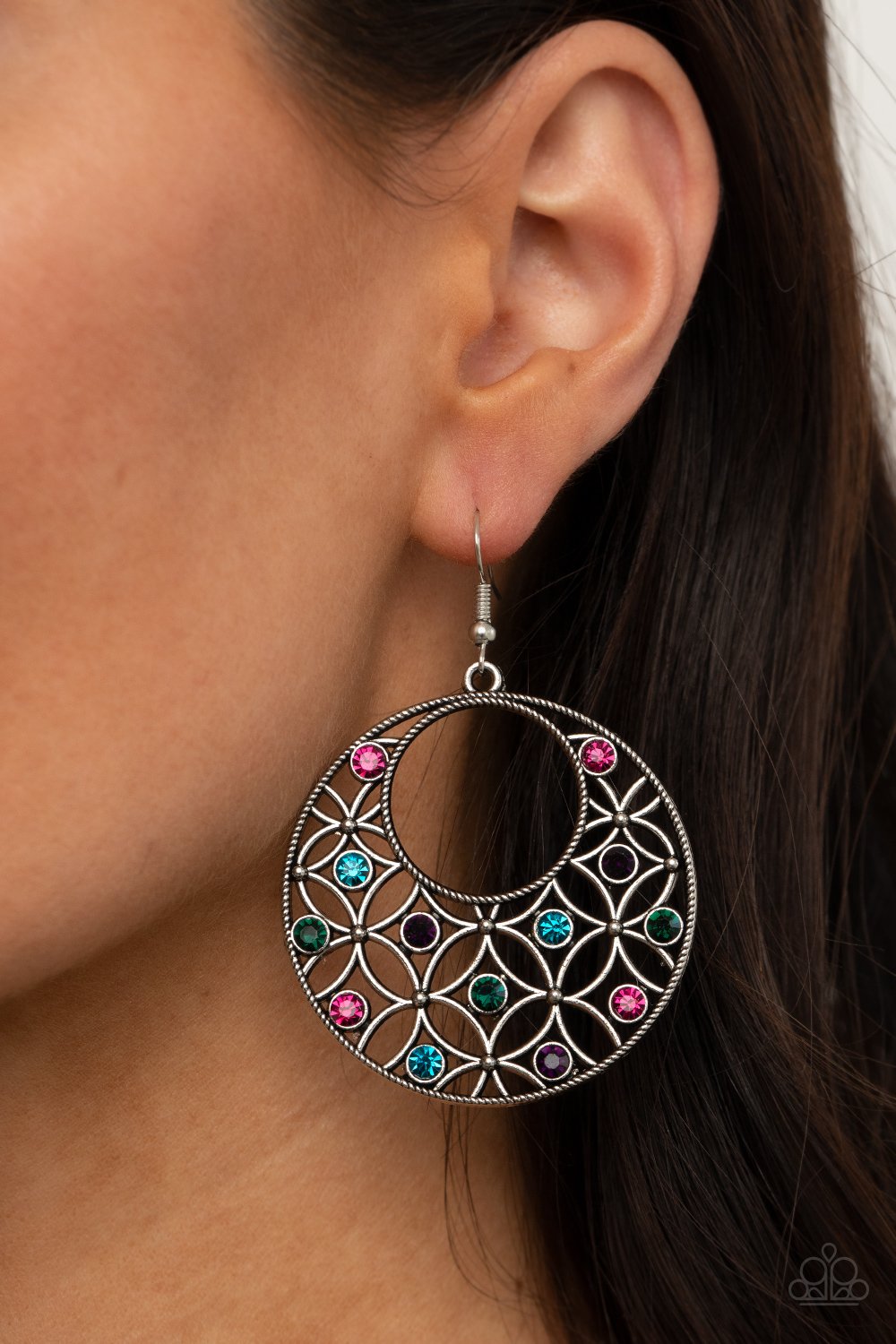 Garden Garnish - Multi Earring - Paparazzi - Dare2bdazzlin N Jewelry