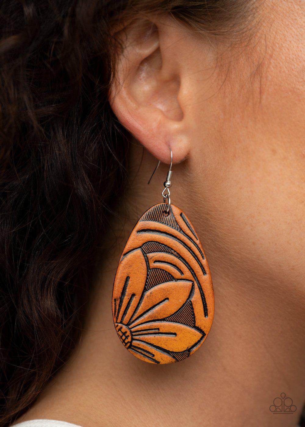 Garden Therapy - Brown Earring - Paparazzi - Dare2bdazzlin N Jewelry