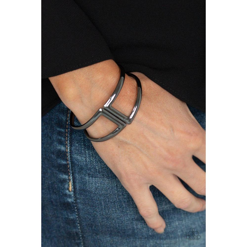 Geo Glam Black Bracelet - Paparazzi - Dare2bdazzlin N Jewelry