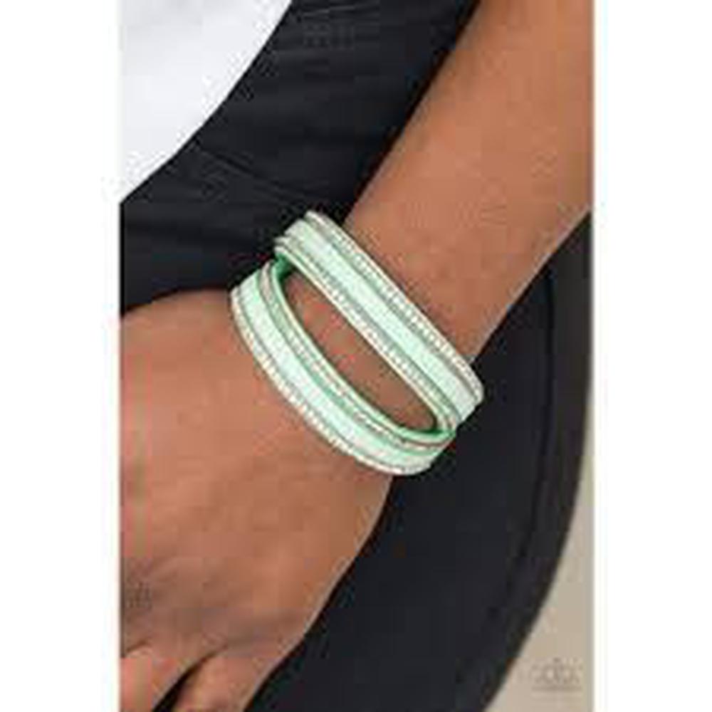 Going for Glam Green Urban Bracelet - Paparazzi - Dare2bdazzlin N Jewelry