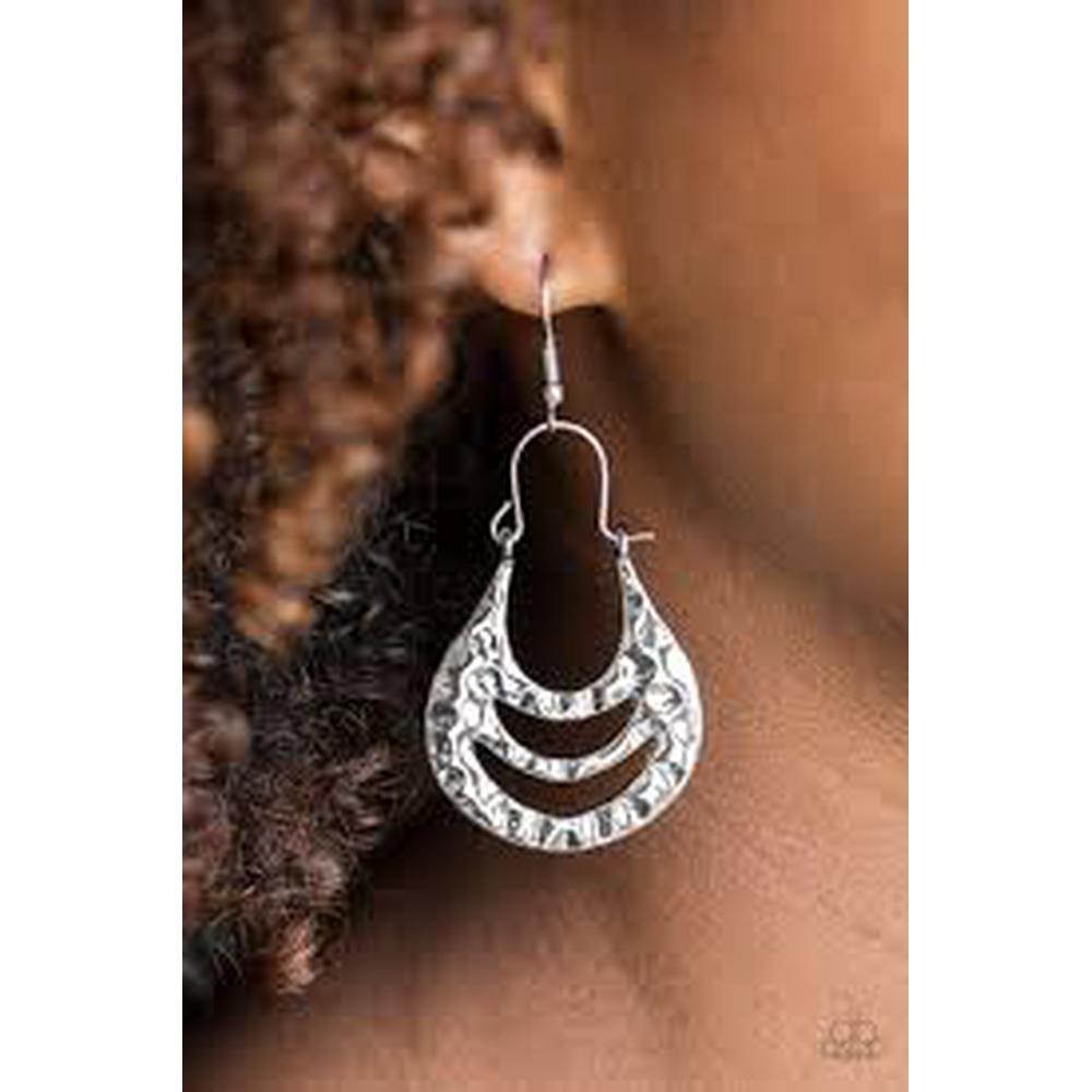 Hang ZEN! Silver Earrings - Paparazzi - Dare2bdazzlin N Jewelry