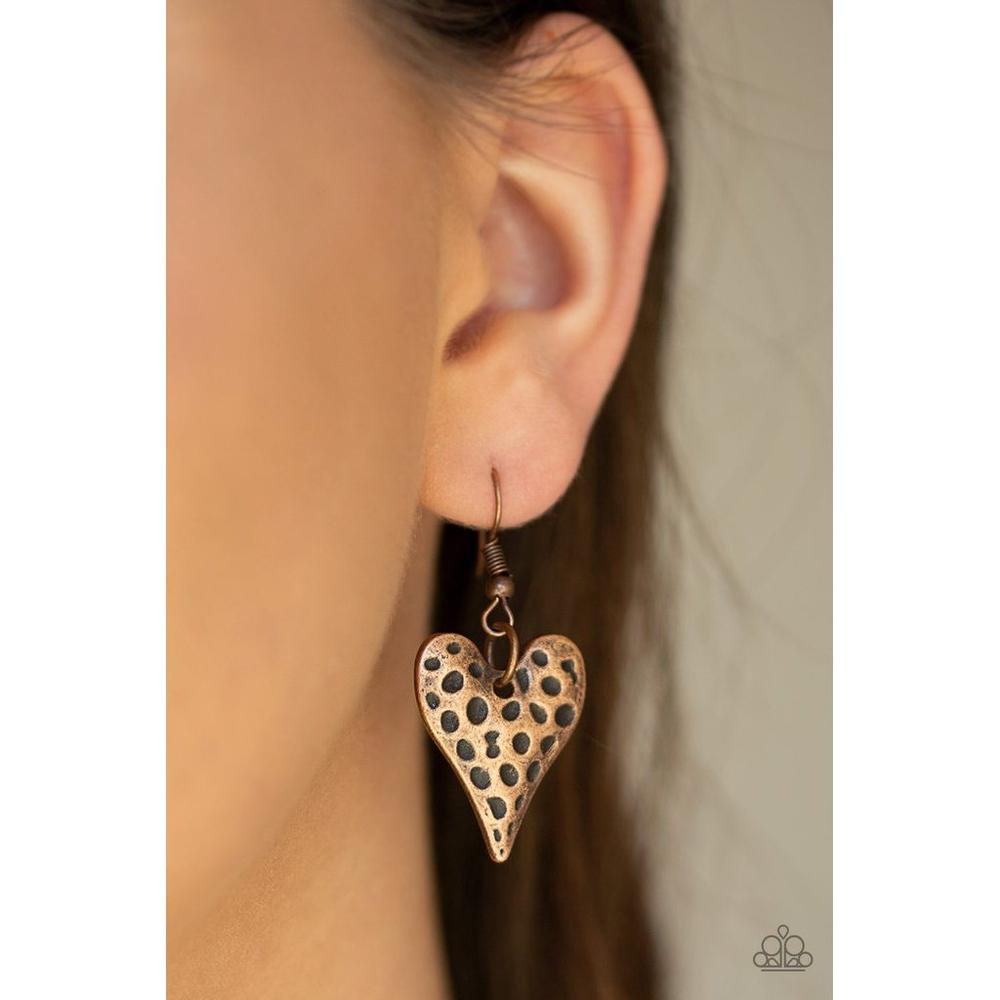 Hardened Hearts Copper Necklace - Paparazzi - Dare2bdazzlin N Jewelry