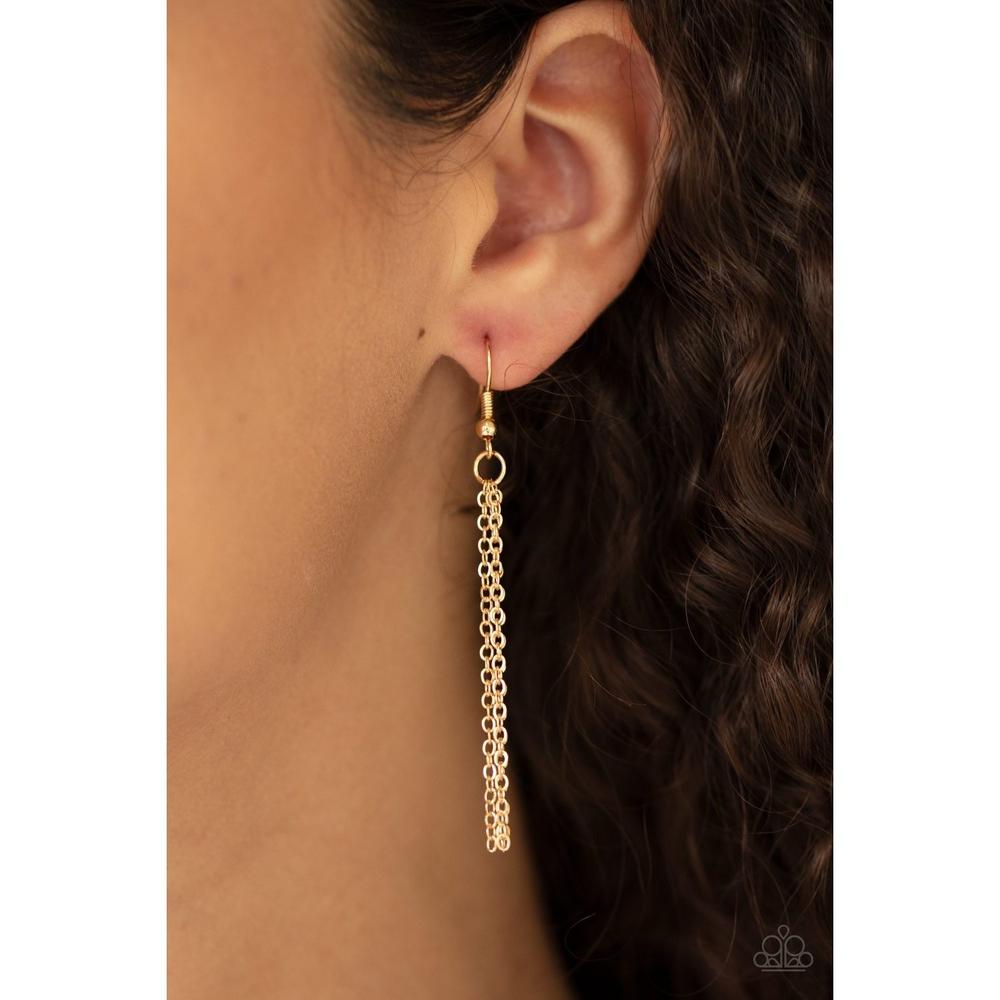 Heartbeat Bling - Gold Necklace - Paparazzi - Dare2bdazzlin N Jewelry