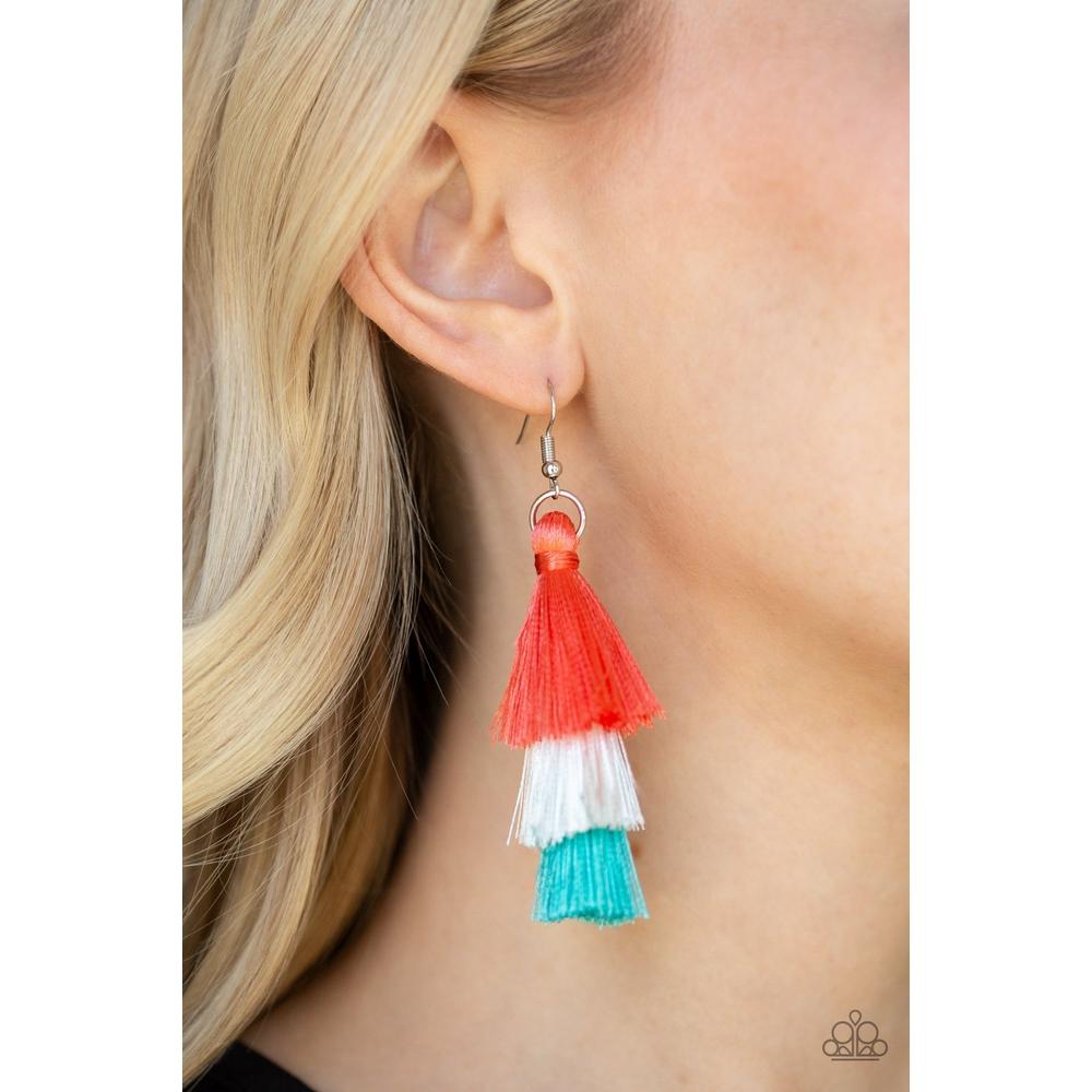 Hold On To Your Tassel! - Orange Earrings - Paparazzi - Dare2bdazzlin N Jewelry