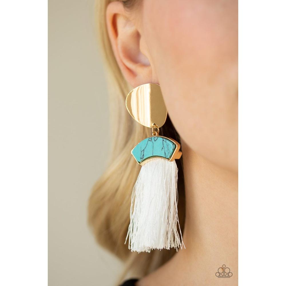 Insta Inca Blue Earrings - Paparazzi - Dare2bdazzlin N Jewelry