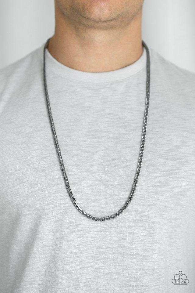 Killer Crossover Black Urban Necklace - Paparazzi - Dare2bdazzlin N Jewelry