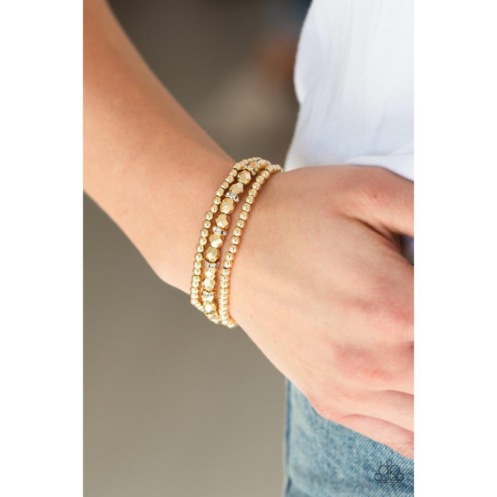 Let There BEAM Light Gold Bracelet - Paparazzi - Dare2bdazzlin N Jewelry