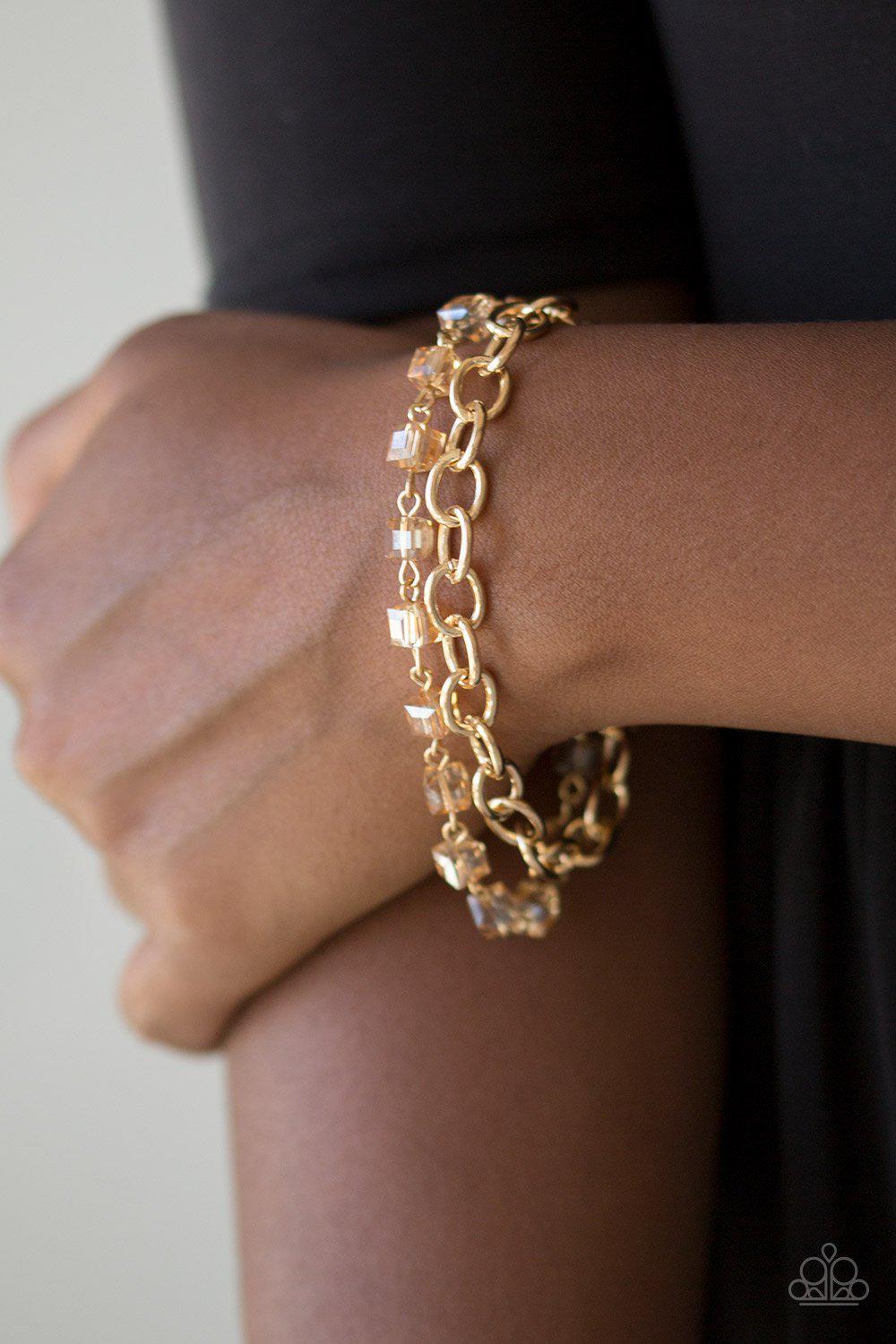 Life Of The Block Party - Gold Bracelet - Paparazzi - Dare2bdazzlin N Jewelry