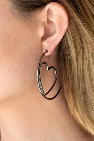 Love At First BRIGHT - Black Earring - Paparazzi - Dare2bdazzlin N Jewelry