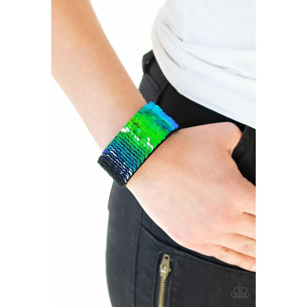 Mer-mazingly Mermaid Blue Urban Bracelet - Paparazzi - Dare2bdazzlin N Jewelry