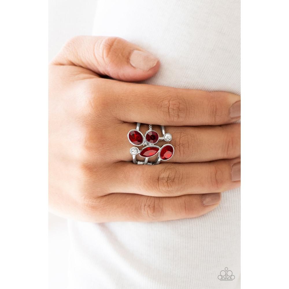 Metro Mingle - Red Ring - Paparazzi - Dare2bdazzlin N Jewelry
