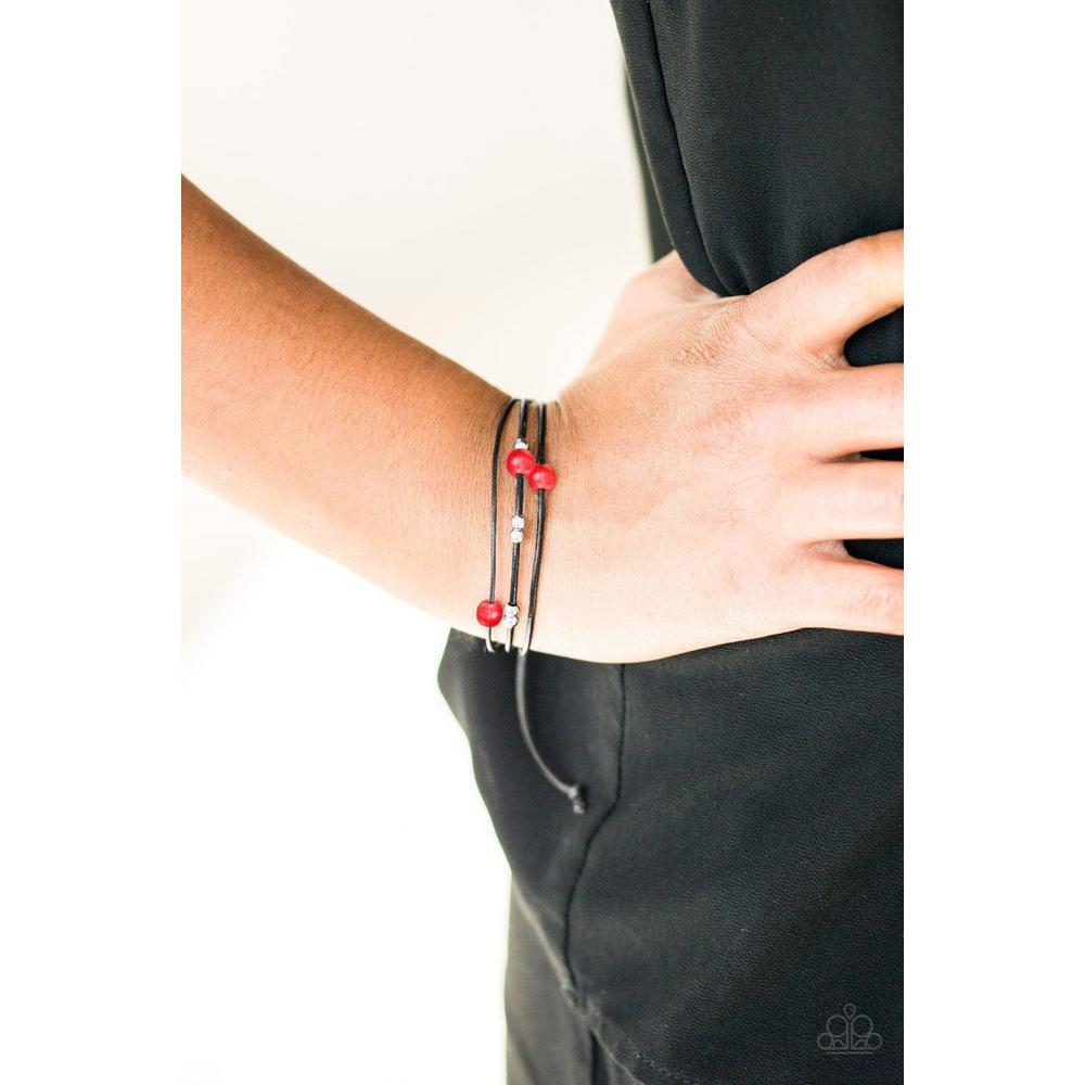 Mountain Treasure - Red Bracelet - Paparazzi - Dare2bdazzlin N Jewelry