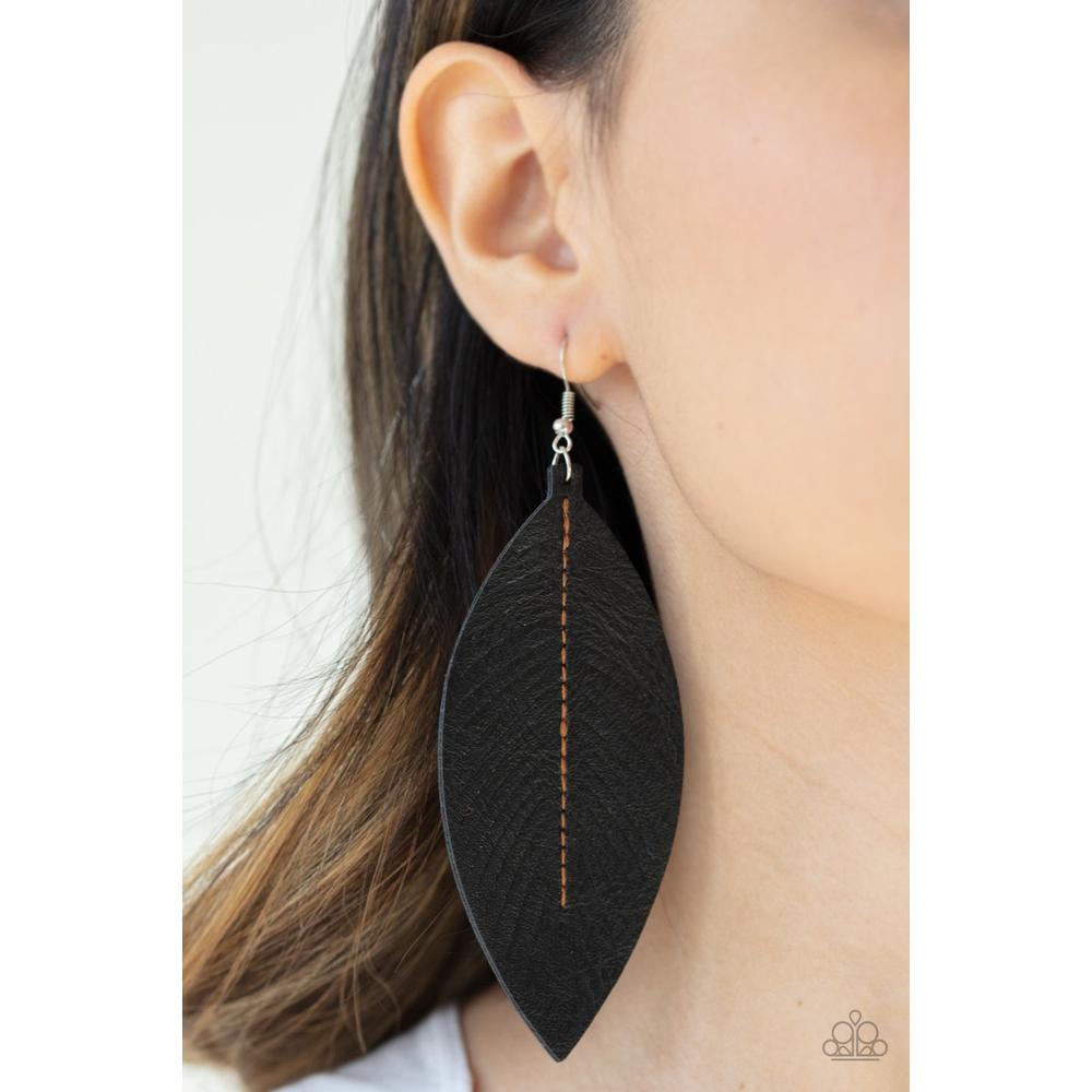 Naturally Beautiful - Black Earrings - Paparazzi - Dare2bdazzlin N Jewelry