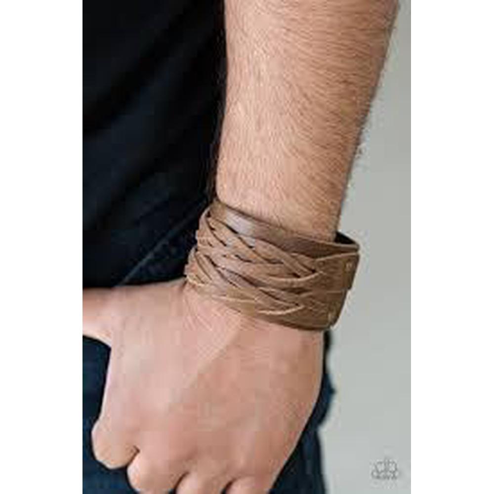 No Mercy - Brown Mens Bracelet - Paparazzi - Dare2bdazzlin N Jewelry