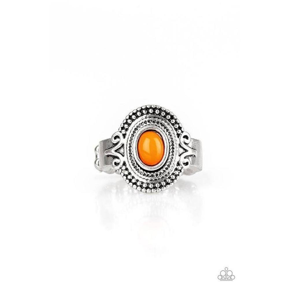 Oasis Moon Orange Ring - Paparazzi - Paparazzi - Dare2bdazzlin N Jewelry