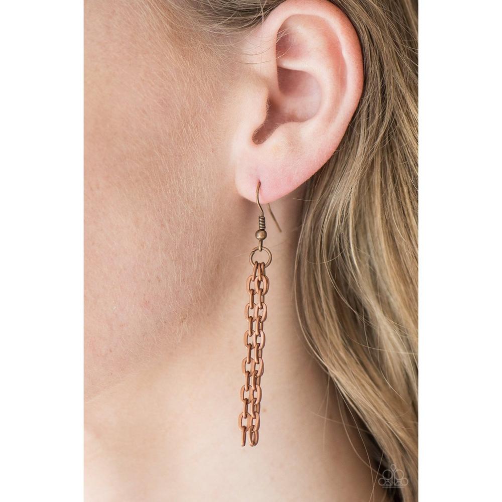 One Horse Race - Copper Necklace - Paparazzi - Dare2bdazzlin N Jewelry