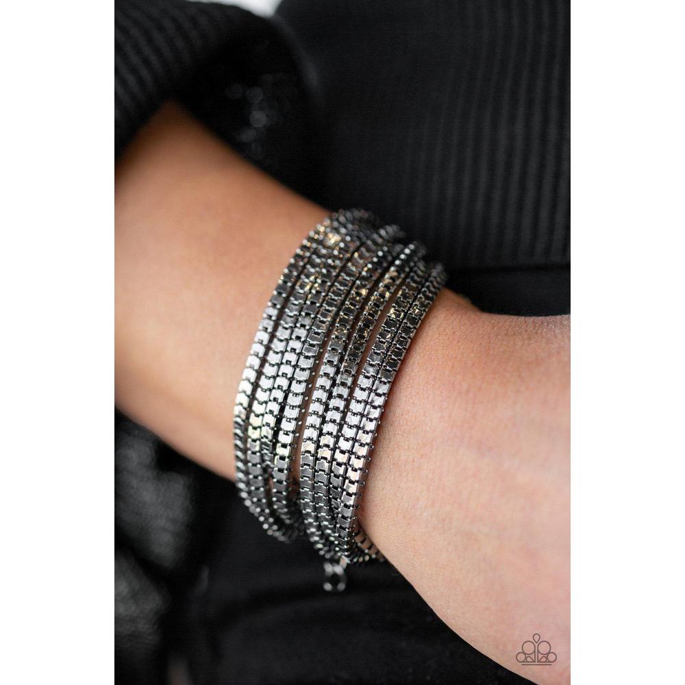 Out Of The Box Black Bracelet - Paparazzi - Dare2bdazzlin N Jewelry