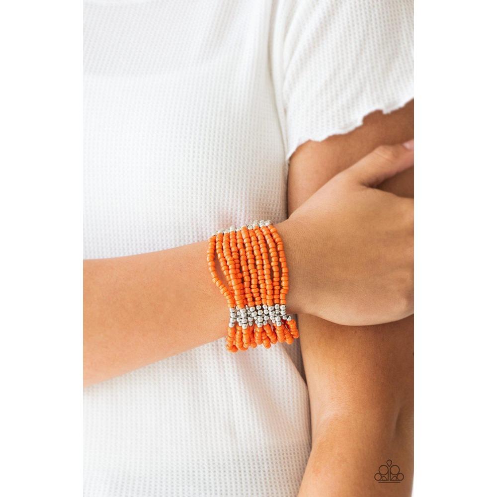 Outback Odyssey Orange Bracelet - Paparazzi - Dare2bdazzlin N Jewelry