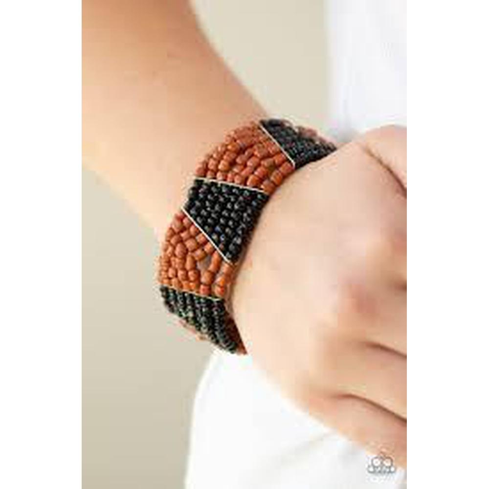 Outback Outing Black Bracelet - Paparazzi - Dare2bdazzlin N Jewelry