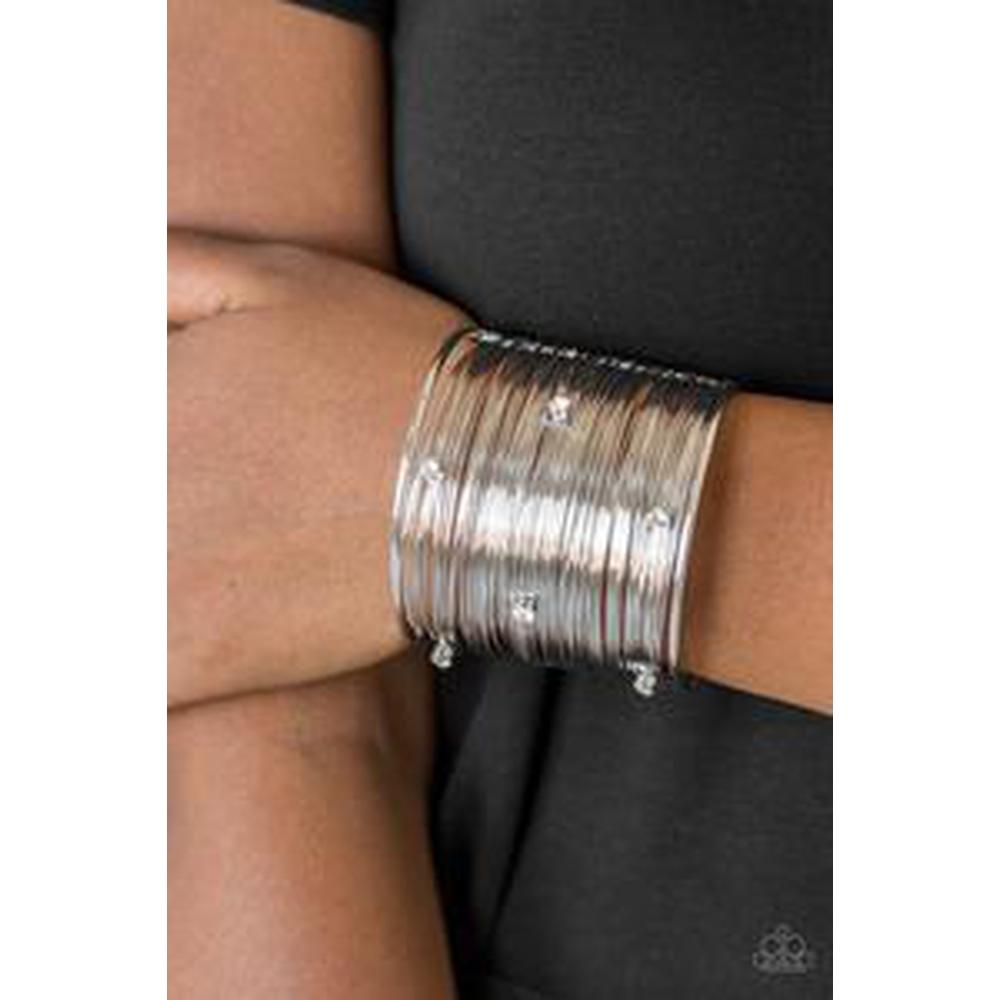 Professional Prima Donna White Bracelet - Paparazzi - Dare2bdazzlin N Jewelry