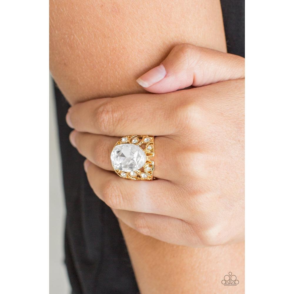 Queen of Hustle - Gold Ring - Paparazzi - Dare2bdazzlin N Jewelry