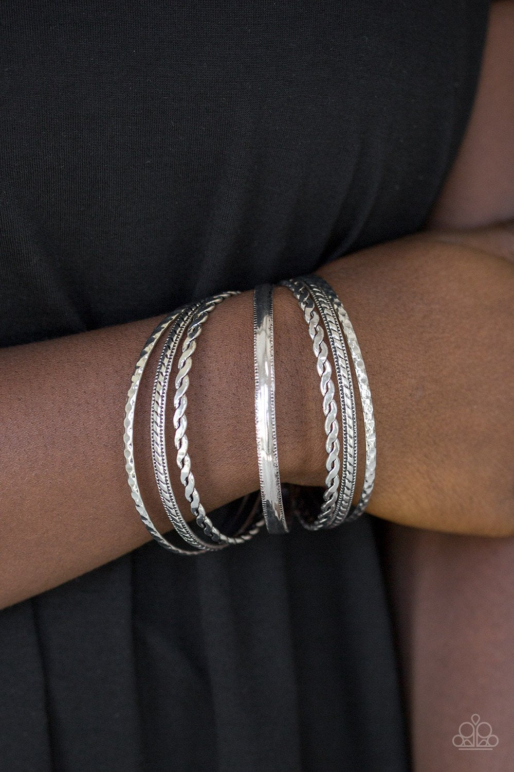 Rattle and Roll - Silver Bracelet - Paparazzi - Dare2bdazzlin N Jewelry