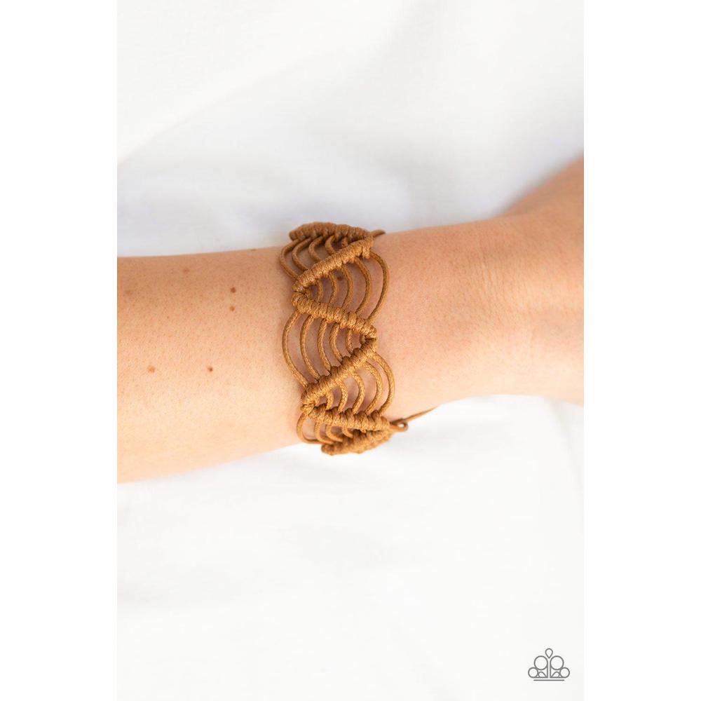 Rise to the Bait Brown Urban Bracelet - Paparazzi - Dare2bdazzlin N Jewelry