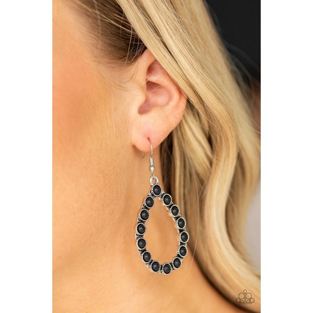Sagebrush Sunsets - Black Earrings - Paparazzi - Dare2bdazzlin N Jewelry
