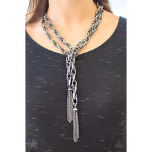 Load image into Gallery viewer, SCARFed for Attention - Gunmetal Necklace - Paparazzi - Dare2bdazzlin N Jewelry
