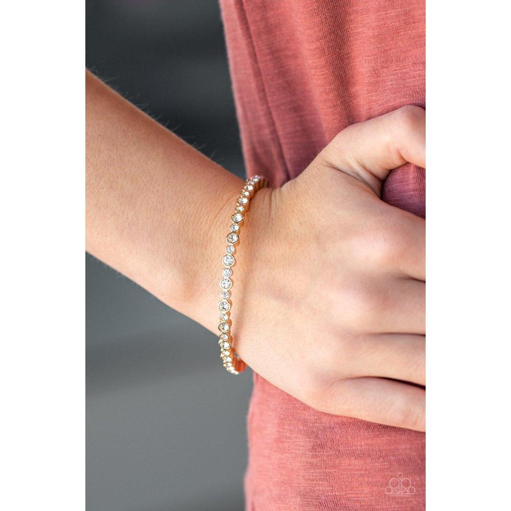 Seven Figure Fabulous - Gold Bracelet - Paparazzi - Dare2bdazzlin N Jewelry