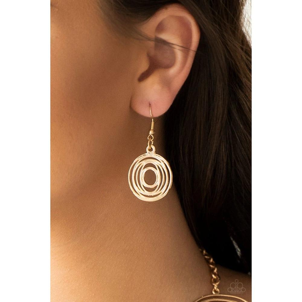Sol Mates Gold Necklace - Paparazzi - Dare2bdazzlin N Jewelry