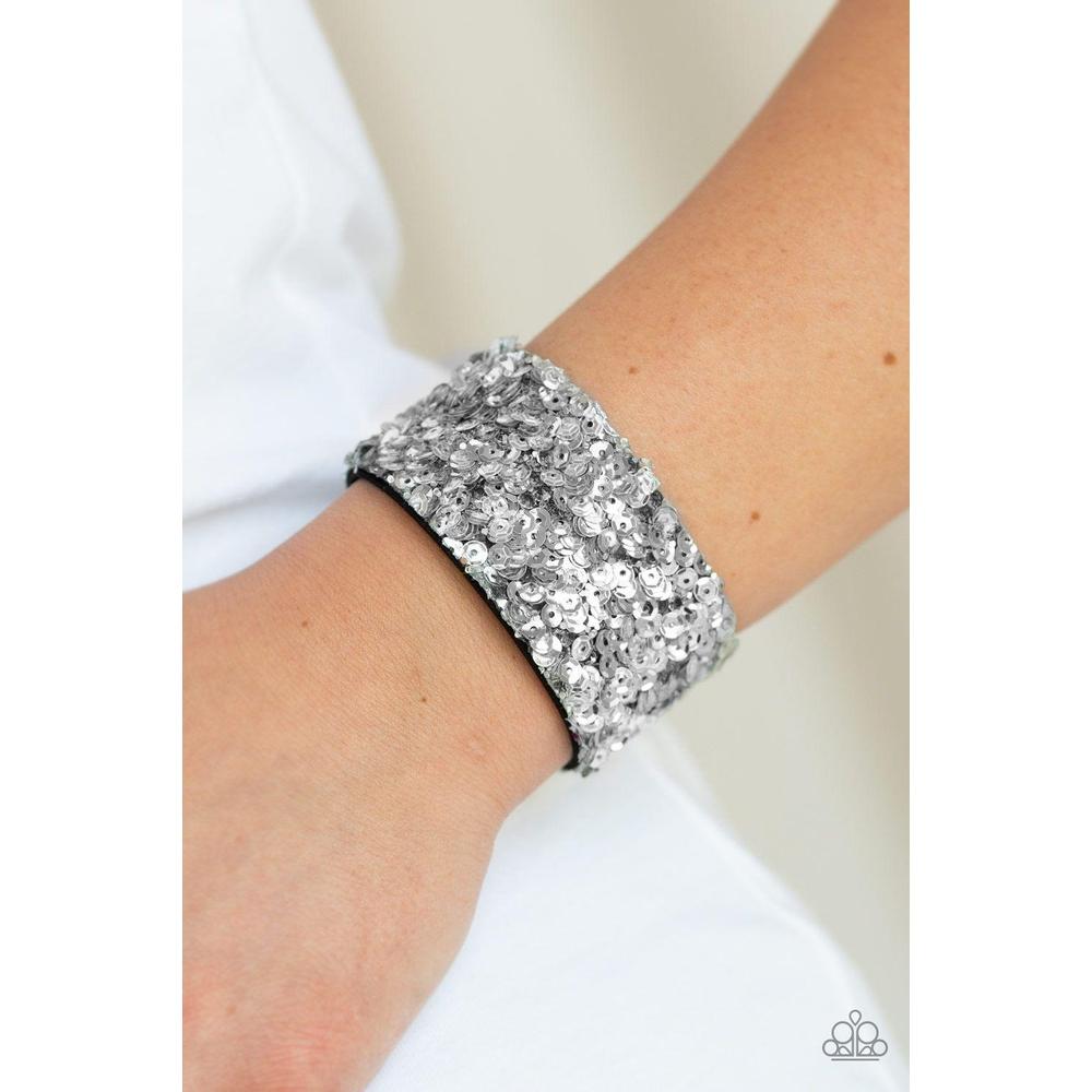 Starry Sequins Silver Urban Bracelet - Paparazzi - Dare2bdazzlin N Jewelry