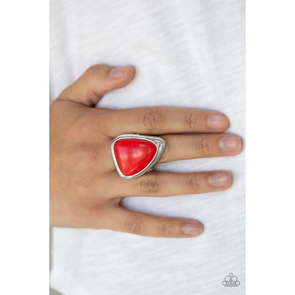 Stone Scene Red Ring - Paparazzi - Dare2bdazzlin N Jewelry