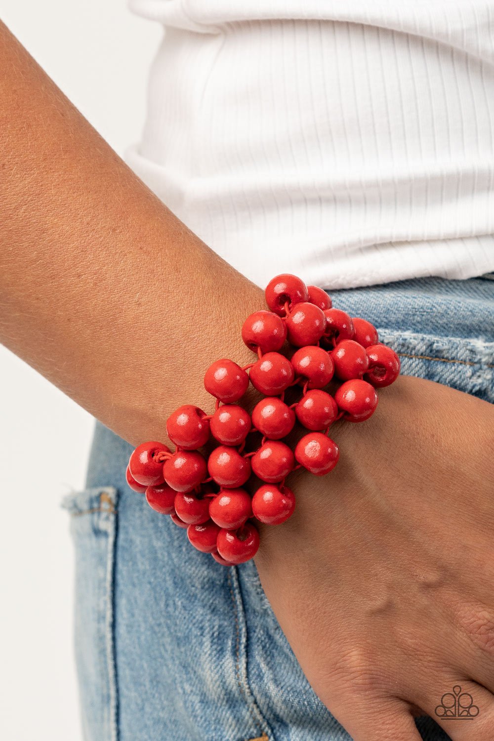 Tiki Tropicana - Red Bracelet - Paparazzi - Dare2bdazzlin N Jewelry