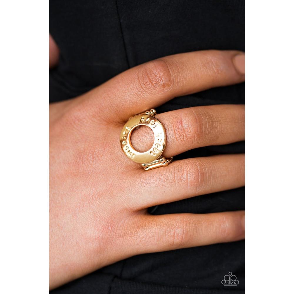To Teach Is To Learn - Gold Ring - Paparazzi - Dare2bdazzlin N Jewelry